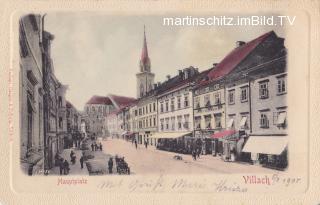 Villach Hauptplatz mit Rautterhaus - Europa - alte historische Fotos Ansichten Bilder Aufnahmen Ansichtskarten 