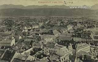 Klagenfurt gegen Süden - Innere Stadt  (1. Bez) - alte historische Fotos Ansichten Bilder Aufnahmen Ansichtskarten 