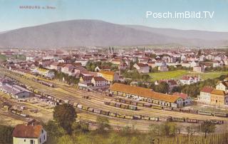 Marburg an der Drau, Bahnhofgelände  - Draugegend (Podravska) - alte historische Fotos Ansichten Bilder Aufnahmen Ansichtskarten 