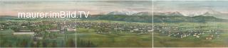 Panoramablick vom Kreuzbergl - Klagenfurt am Wörthersee - alte historische Fotos Ansichten Bilder Aufnahmen Ansichtskarten 