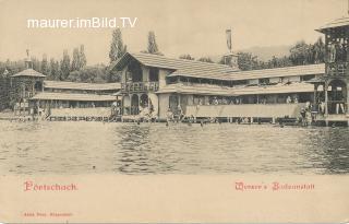 Badeanstalt Werzer - Pörtschach am Wörther See - alte historische Fotos Ansichten Bilder Aufnahmen Ansichtskarten 