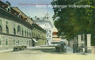 Klagenfurt, Domgasse mit Hotel Moser  - Neuer Platz - alte historische Fotos Ansichten Bilder Aufnahmen Ansichtskarten 