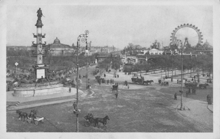 Prater - Tegetthoffmonument - Riesenrad - Wien,Leopoldstadt - alte historische Fotos Ansichten Bilder Aufnahmen Ansichtskarten 