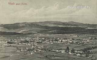 Villach Blick von der Johanneshöhe - alte historische Fotos Ansichten Bilder Aufnahmen Ansichtskarten 