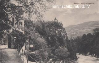 Meran, Gilfpromenade - alte historische Fotos Ansichten Bilder Aufnahmen Ansichtskarten 