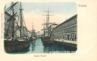 Triest, Canale Grande - Friaul Julisch Venetien - alte historische Fotos Ansichten Bilder Aufnahmen Ansichtskarten 