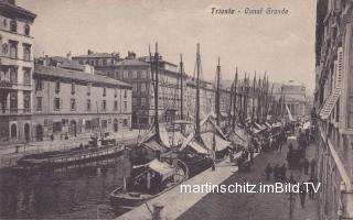 Triest, Canal Grande - Friaul Julisch Venetien - alte historische Fotos Ansichten Bilder Aufnahmen Ansichtskarten 
