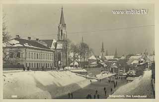 Eislaufen am Lendkanal - Klagenfurt(Stadt) - alte historische Fotos Ansichten Bilder Aufnahmen Ansichtskarten 