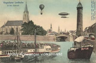 Klagenfurter Lendhafen in der Zukunft  - Oesterreich - alte historische Fotos Ansichten Bilder Aufnahmen Ansichtskarten 
