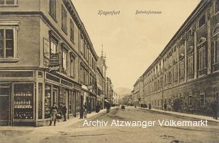 Klagenfurt Bahnhofstrasse - Kärnten - alte historische Fotos Ansichten Bilder Aufnahmen Ansichtskarten 