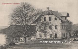 Restauration Faakersee,  Pension Preschern - Villach Land - alte historische Fotos Ansichten Bilder Aufnahmen Ansichtskarten 