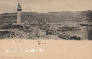 Triest, Leuchtturm - Triest - alte historische Fotos Ansichten Bilder Aufnahmen Ansichtskarten 