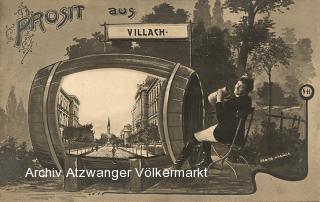 Villach Schulstrasse - Kärnten - alte historische Fotos Ansichten Bilder Aufnahmen Ansichtskarten 