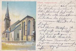 Villach Stadtpfarrkirche - Kärnten - alte historische Fotos Ansichten Bilder Aufnahmen Ansichtskarten 