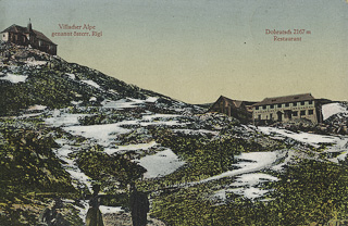 Dobratsch Gipfel mit Ludwig Walter Haus - Villach Land - alte historische Fotos Ansichten Bilder Aufnahmen Ansichtskarten 