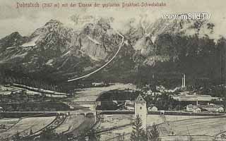 Gailitz - mit geplanter Seilbahntrasse - Arnoldstein - alte historische Fotos Ansichten Bilder Aufnahmen Ansichtskarten 