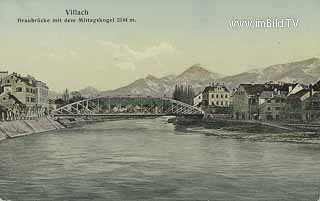 Villach mit Draubrücke - Villach - alte historische Fotos Ansichten Bilder Aufnahmen Ansichtskarten 