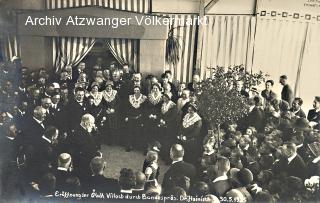 Villach, Eröffnung der ÖWA durch BP Dr. Heinisch - Kärnten - alte historische Fotos Ansichten Bilder Aufnahmen Ansichtskarten 