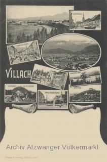 9 Bild Karte - Villach - Kärnten - alte historische Fotos Ansichten Bilder Aufnahmen Ansichtskarten 