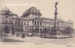 Wien, Universität und Liebenberg-Denkmal - Wien  1.,Innere Stadt - alte historische Fotos Ansichten Bilder Aufnahmen Ansichtskarten 