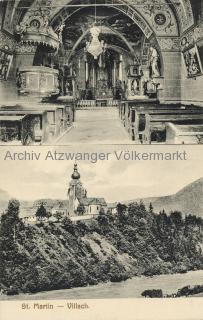 St. Martin bei Villach, Kirche  - Villach(Stadt) - alte historische Fotos Ansichten Bilder Aufnahmen Ansichtskarten 