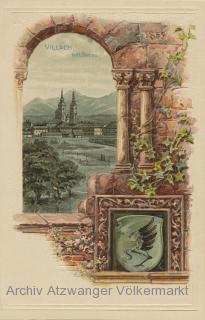 Perau Villach, Heiligenkreuz Kirche - Villach(Stadt) - alte historische Fotos Ansichten Bilder Aufnahmen Ansichtskarten 