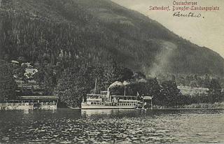 Dampfer Landskron bei Sattendorf - Treffen am Ossiacher See - alte historische Fotos Ansichten Bilder Aufnahmen Ansichtskarten 