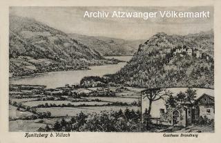Kun(m)itzberg bei Villach mit Gasthaus Brandenburg - alte historische Fotos Ansichten Bilder Aufnahmen Ansichtskarten 