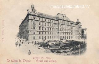 Triest, Postamtsgebäude - Triest - alte historische Fotos Ansichten Bilder Aufnahmen Ansichtskarten 