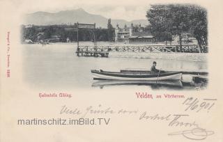 Velden Westbucht mit Schiff Haltestelle Ulbing - Villach Land - alte historische Fotos Ansichten Bilder Aufnahmen Ansichtskarten 