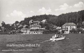 Strandhotel Aschgan - Seeansicht - Villach - alte historische Fotos Ansichten Bilder Aufnahmen Ansichtskarten 