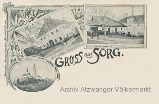 3 Bild Litho Karte Sörg Habernigs Gasthof - Europa - alte historische Fotos Ansichten Bilder Aufnahmen Ansichtskarten 