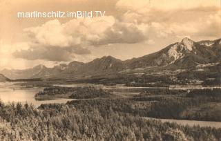 Panoramaansicht - Drobollach am Faaker See - alte historische Fotos Ansichten Bilder Aufnahmen Ansichtskarten 