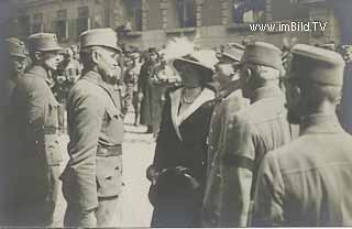 Kaiser Karl und Zita in Klagenfurt - Klagenfurt(Stadt) - alte historische Fotos Ansichten Bilder Aufnahmen Ansichtskarten 