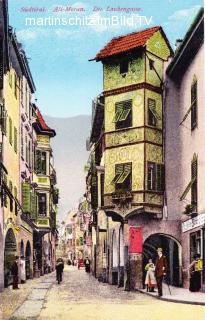 Alt Meran, Laubengasse - Trentino Südtirol - alte historische Fotos Ansichten Bilder Aufnahmen Ansichtskarten 