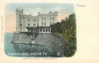 Triest, Schloss Miramar - Friaul Julisch Venetien - alte historische Fotos Ansichten Bilder Aufnahmen Ansichtskarten 