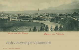 Villach von St. Martin - Villach(Stadt) - alte historische Fotos Ansichten Bilder Aufnahmen Ansichtskarten 