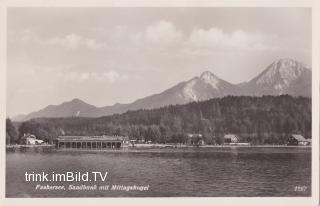 Sandbank mit Mittagskogel, Bootshaus Fürst  - alte historische Fotos Ansichten Bilder Aufnahmen Ansichtskarten 