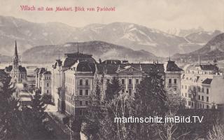 Blick vom Pakhotel  - Villach - alte historische Fotos Ansichten Bilder Aufnahmen Ansichtskarten 