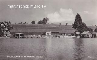 Drobollach, Strandbad Bernold und Gemeindestrand - Drobollach am Faaker See - alte historische Fotos Ansichten Bilder Aufnahmen Ansichtskarten 