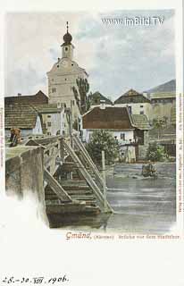 Gmünd - Brücke vor dem Stadttor - Kärnten - alte historische Fotos Ansichten Bilder Aufnahmen Ansichtskarten 