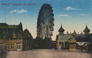 Prater mit Riesenrad - Wien  2.,Leopoldstadt - alte historische Fotos Ansichten Bilder Aufnahmen Ansichtskarten 
