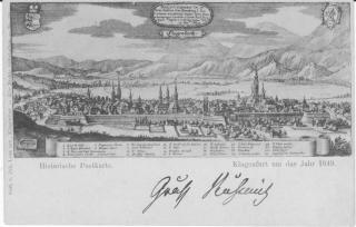 Klagenfurt um das Jahr 1649 - Oesterreich - alte historische Fotos Ansichten Bilder Aufnahmen Ansichtskarten 