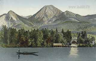 Faakersee mit Mittagskogel - Faak am See - alte historische Fotos Ansichten Bilder Aufnahmen Ansichtskarten 