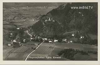 Luftbildaufnahem Tiffen - Steindorf am Ossiacher See - alte historische Fotos Ansichten Bilder Aufnahmen Ansichtskarten 