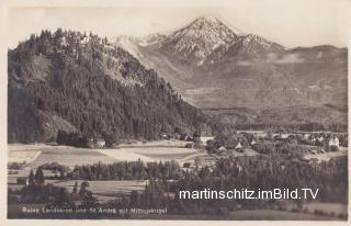 Ruine Landskron, St. Andrä und Mittagskogel - Villach - alte historische Fotos Ansichten Bilder Aufnahmen Ansichtskarten 