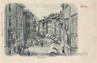 Bozen, Obstmarkt - alte historische Fotos Ansichten Bilder Aufnahmen Ansichtskarten 