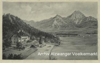Egg am See, Strandgasthof Aschgan - Villach - alte historische Fotos Ansichten Bilder Aufnahmen Ansichtskarten 