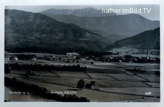 Blickrichtung nach Süden, Dobratsch im Hintergrund - Kärnten - alte historische Fotos Ansichten Bilder Aufnahmen Ansichtskarten 