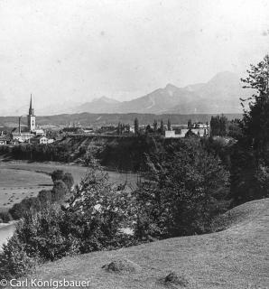 Mittagskobel und St. Jakob. Blick nach SO - Villach - alte historische Fotos Ansichten Bilder Aufnahmen Ansichtskarten 